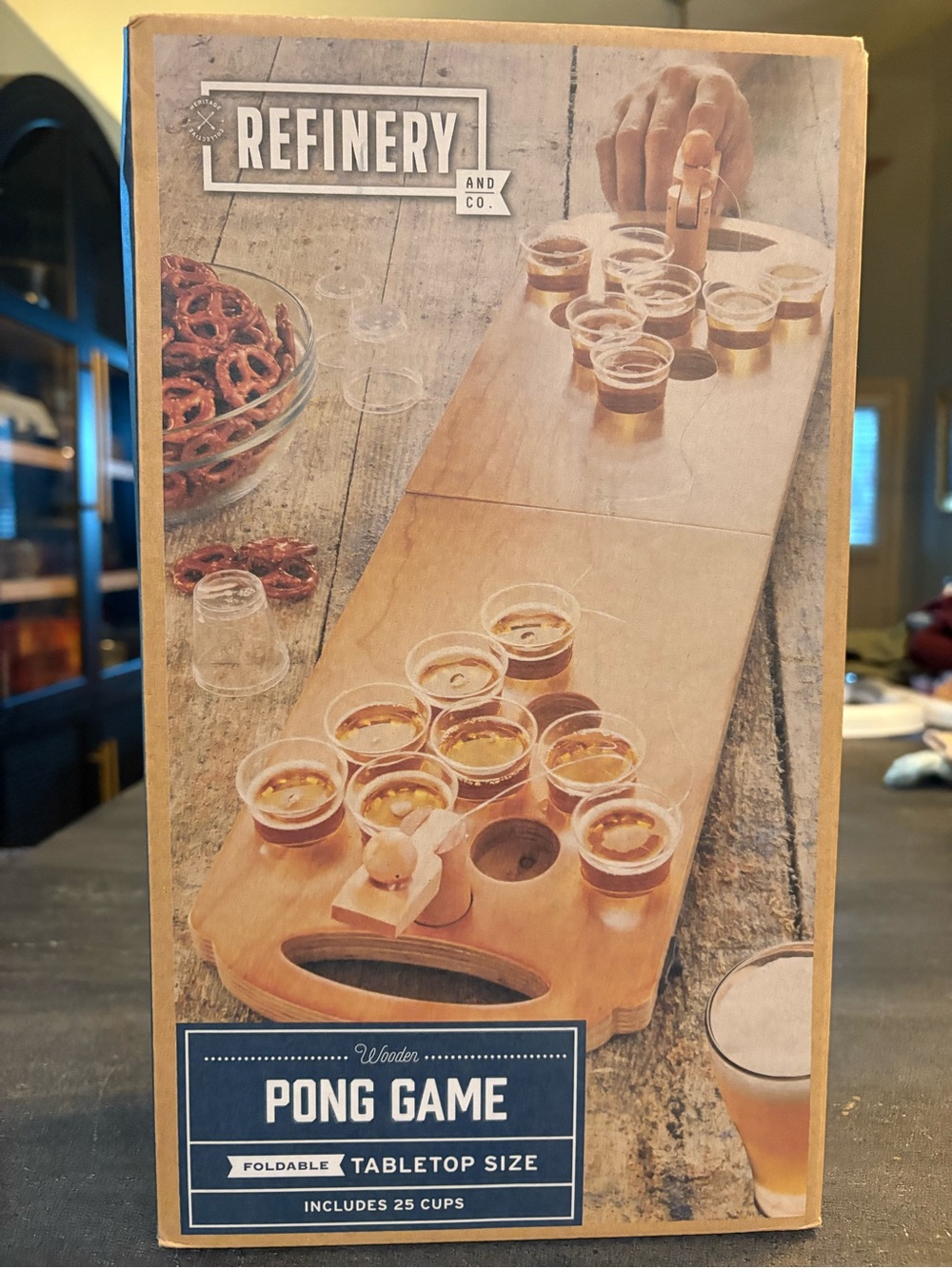 Wooden Pong Game - Natural Wood